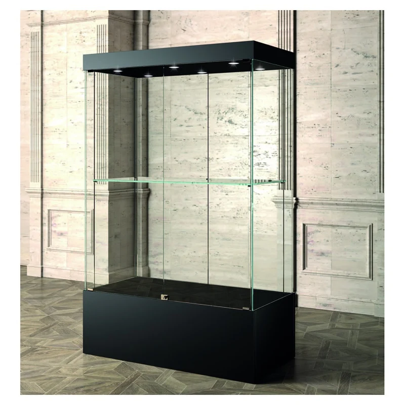 Casa Padrino Luxus Museumsvitrine 100 x 60 cm H. 200 cm mit 6 LED-Spots - Ladeneinrichtung - Boutique Möbel - Made in Italy