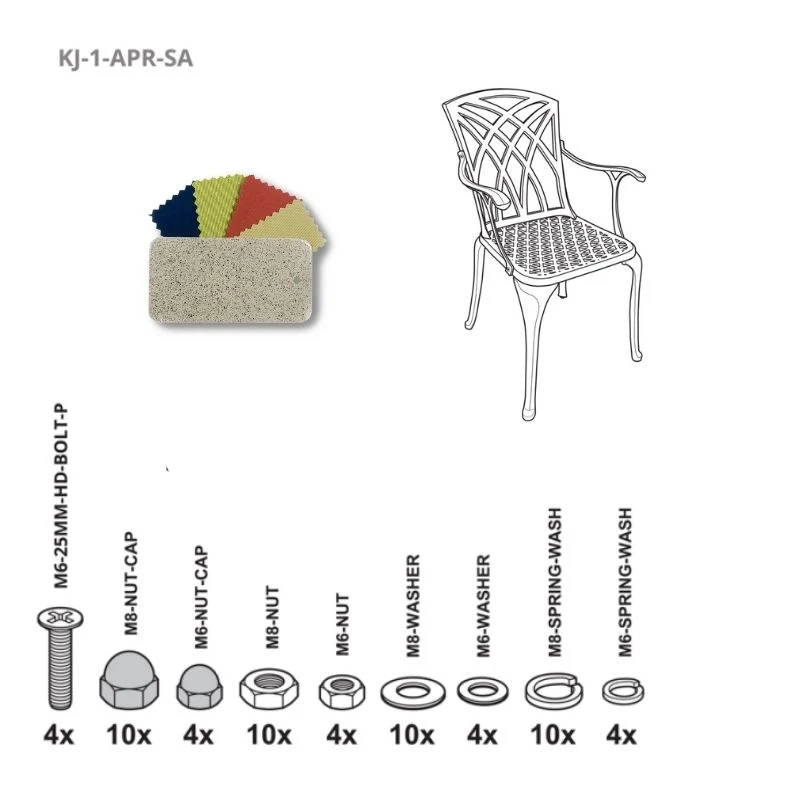 Set of Fixings for April / Rose / Emma Chair KaiLian SS
